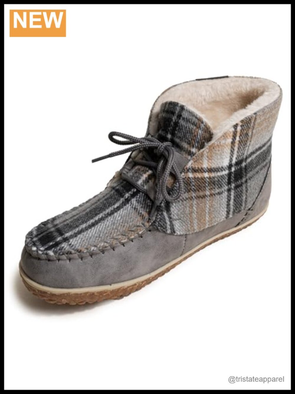Fashionable Suede Bootie Slippers Women Snug Lace-Up Memory Foam
